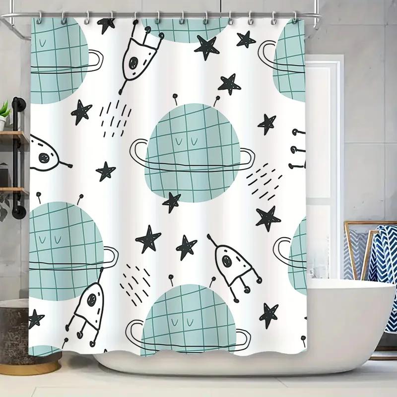 Space-Themed Shower Curtain Modern Astronaut Design For Bathroom Decor Waterproof Fabric With Durable Grommets Available In Mult W60H190(CM)-1 Pcs
Space-Themed Shower Curtain Modern Astronaut Design For Bathroom Decor Waterproof Fabric With Durable Grommets Available In Mult W60H190(CM)-1 Pcs