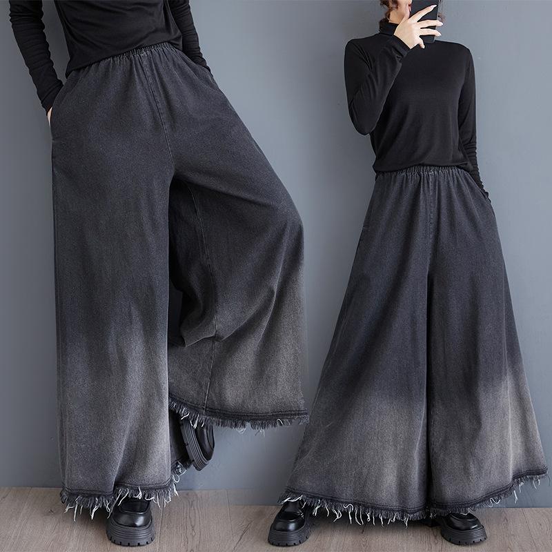 Spring Autumn Plus Size Vintage Gradient High Waist Casual Loose Women Jeans Denim Wide Leg Pants Average size
Spring Autumn Plus Size Vintage Gradient High Waist Casual Loose Women Jeans Denim Wide Leg Pants Average size