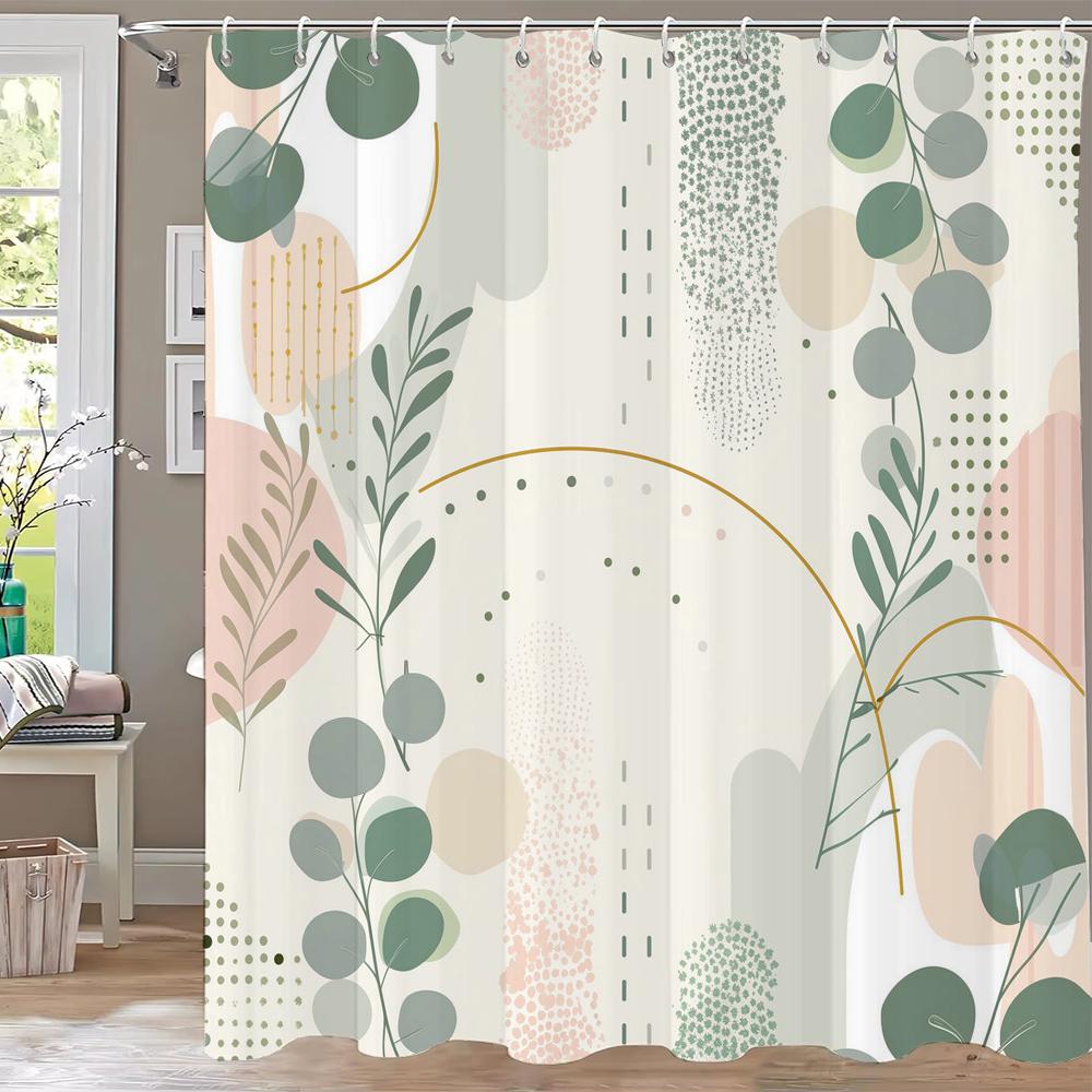 Modern Art Abstract Leaves Shower Curtain, Bathroom Curtain,Printed Polyester Home Decorative Curtain With Hooks W60H190(CM)-1 Pcs
Modern Art Abstract Leaves Shower Curtain, Bathroom Curtain,Printed Polyester Home Decorative Curtain With Hooks W60H190(CM)-1 Pcs