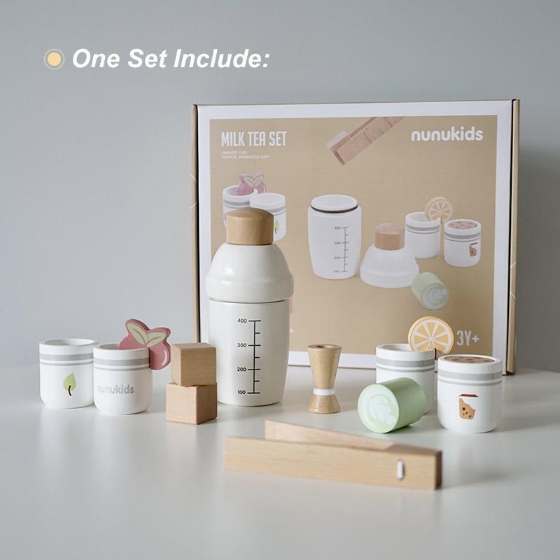 Children Pretend Play Kitchen Toy Wooden Simulation Milk Tea Set Children Role Play Game for Girls Boys Imitation Game Education
Children Pretend Play Kitchen Toy Wooden Simulation Milk Tea Set Children Role Play Game for Girls Boys Imitation Game Education
