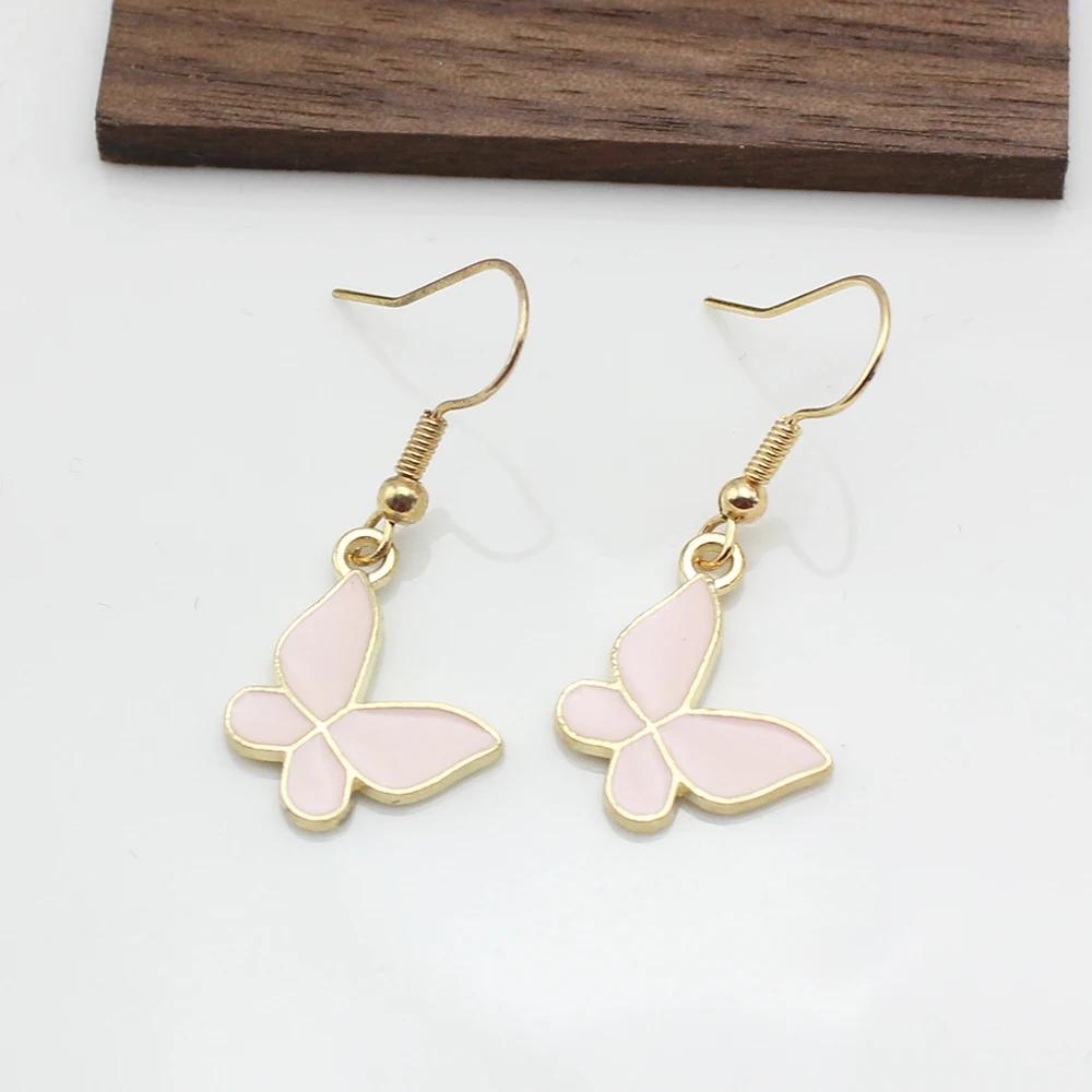 New Trend Enamel Pink Color Butterfly Dangle Earrings New Zircon Fashion Wedding Party Brincos For Woman Girl Gift
New Trend Enamel Pink Color Butterfly Dangle Earrings New Zircon Fashion Wedding Party Brincos For Woman Girl Gift