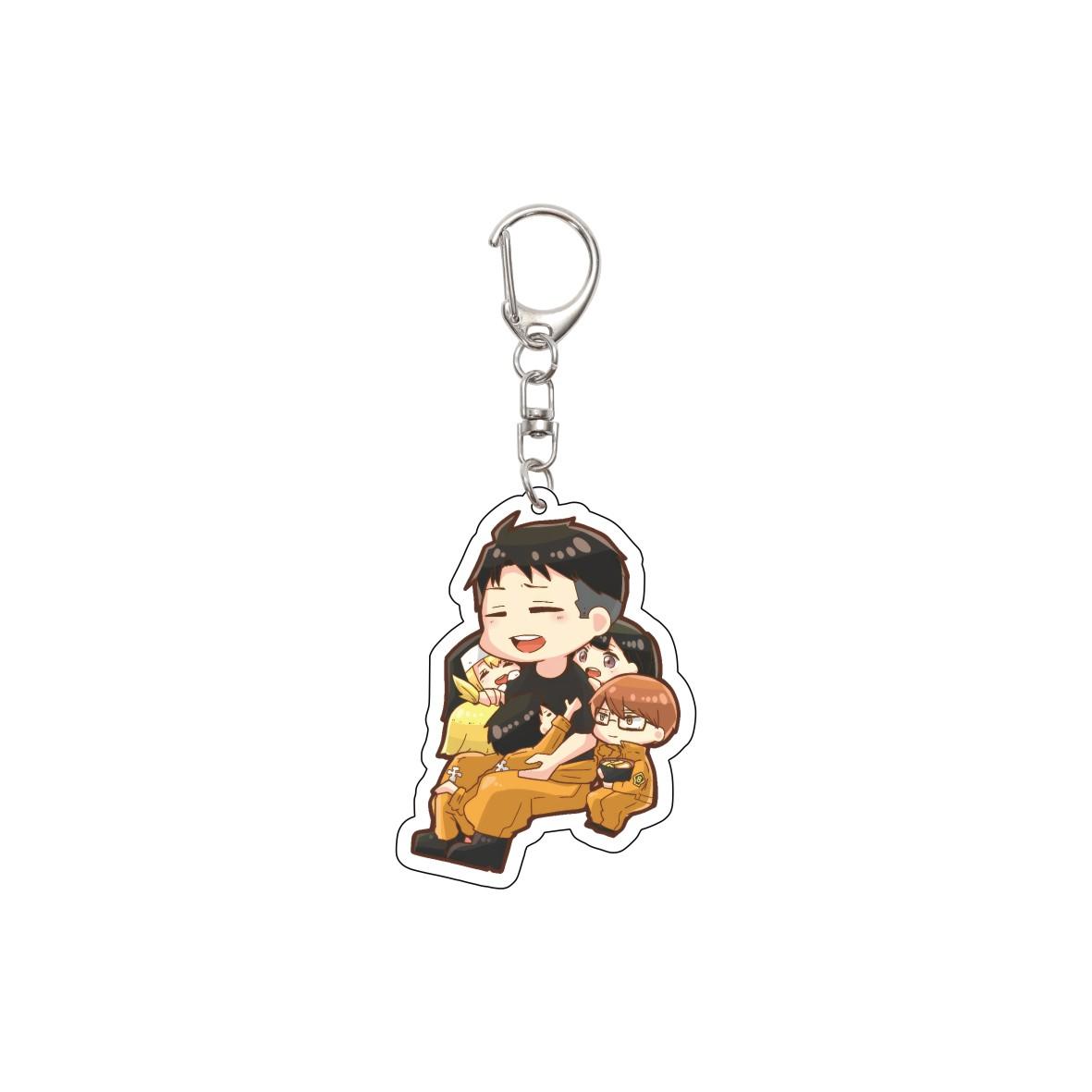 55MM Anime Fire Force Keychain Shinra Kusakabe/Arthur Boyle/Akitaru Obi Key Chain Acrylic Model Plate Christmas Gifts 55MM
55MM Anime Fire Force Keychain Shinra Kusakabe/Arthur Boyle/Akitaru Obi Key Chain Acrylic Model Plate Christmas Gifts 55MM