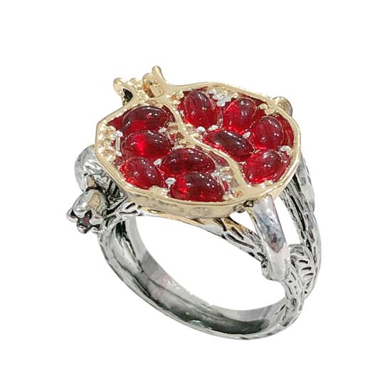 Винтажный гранатовый дизайн для женщин из искусственного гранатового сплава, кольцо на палец, ювелирный подарок 
Винтажный гранатовый дизайн для женщин из искусственного гранатового сплава, кольцо на палец, ювелирный подарок