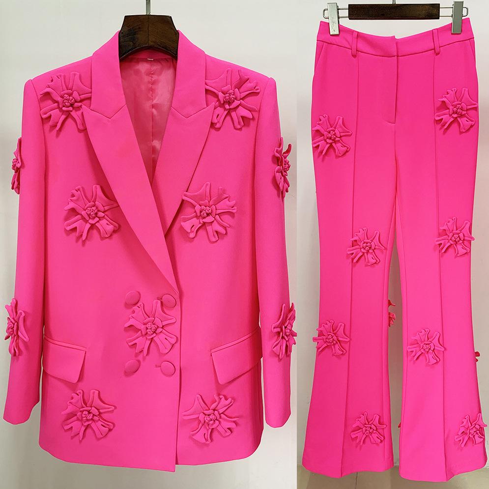 2026 High Street Fashion: Spring Embroidered 3D Floral Double-Breasted Suit & Trousers Set Triple Extra Large фарби люмінесцентні рожевого кольору
2026 High Street Fashion: Spring Embroidered 3D Floral Double-Breasted Suit & Trousers Set Triple Extra Large фарби люмінесцентні рожевого кольору
