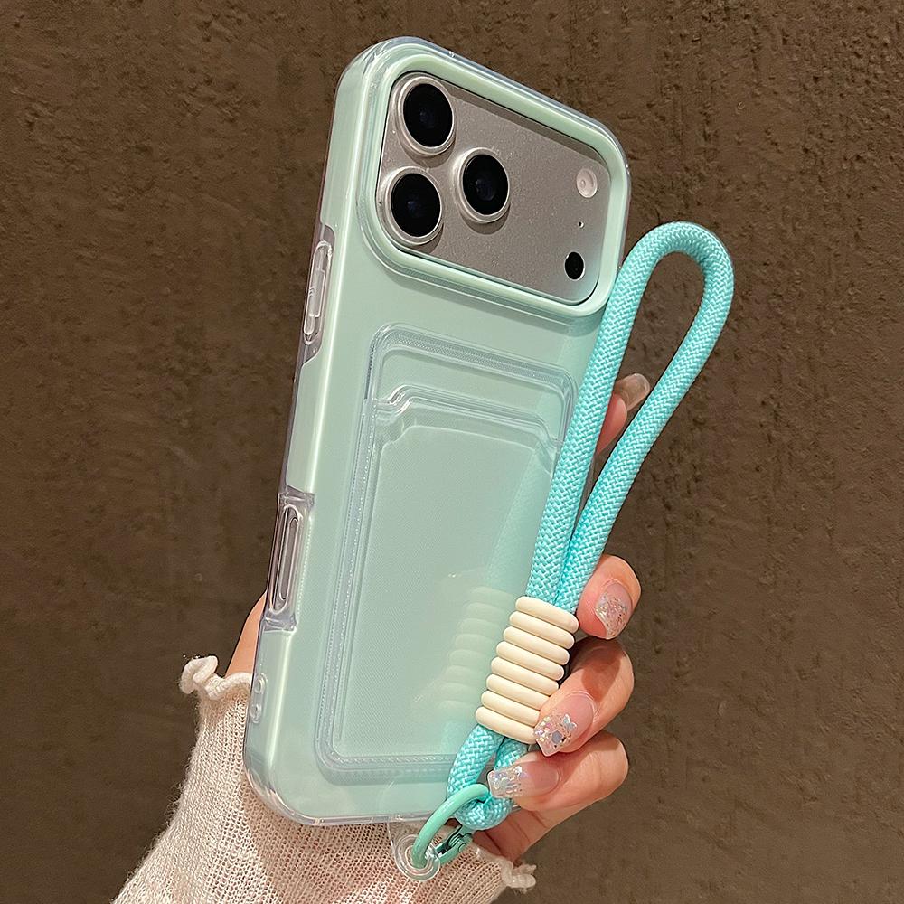 Candy Color Card Slot Bag Holder Phone Case For iPhone 17 16 15 14 13 12 11Pro Max Air Wrist Strap Shockproof Cover With Lanyard iPhone 15 Pro Max світло-блакитного кольору
Candy Color Card Slot Bag Holder Phone Case For iPhone 17 16 15 14 13 12 11Pro Max Air Wrist Strap Shockproof Cover With Lanyard iPhone 15 Pro Max світло-блакитного кольору