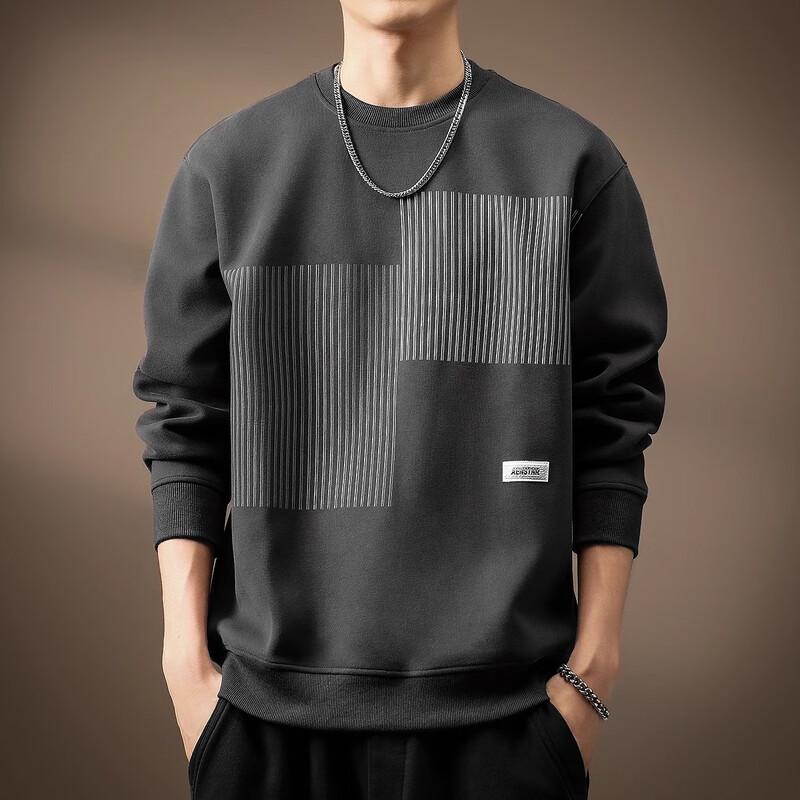 Мужской полосатый свитшот с круглым вырезом из плотного материала 3XL
Мужской полосатый свитшот с круглым вырезом из плотного материала 3XL