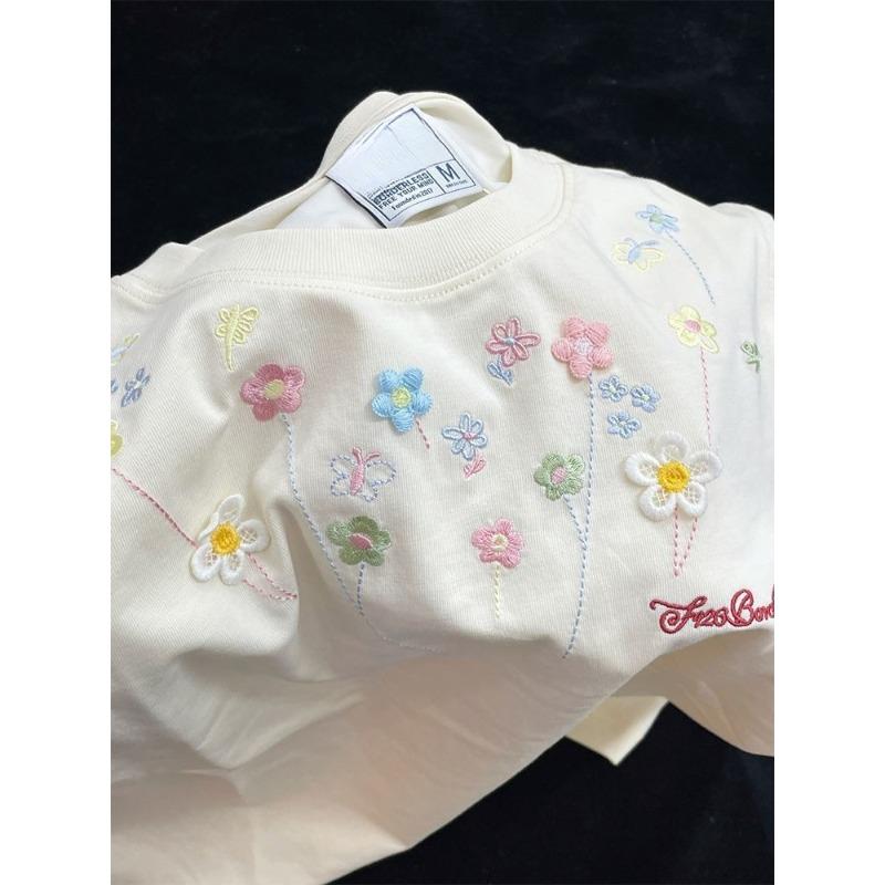 Flower Embroidery Women s T-shirts Round Neck Casual Short Sleeved Korean Sweet and Versatile Ladies Clothing XL
Flower Embroidery Women s T-shirts Round Neck Casual Short Sleeved Korean Sweet and Versatile Ladies Clothing XL