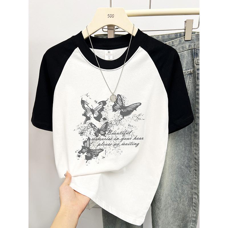 Plus Size Women s Cotton Butterfly Print Raglan Tee - 2024 Summer Fashion 3XL
Plus Size Women s Cotton Butterfly Print Raglan Tee - 2024 Summer Fashion 3XL