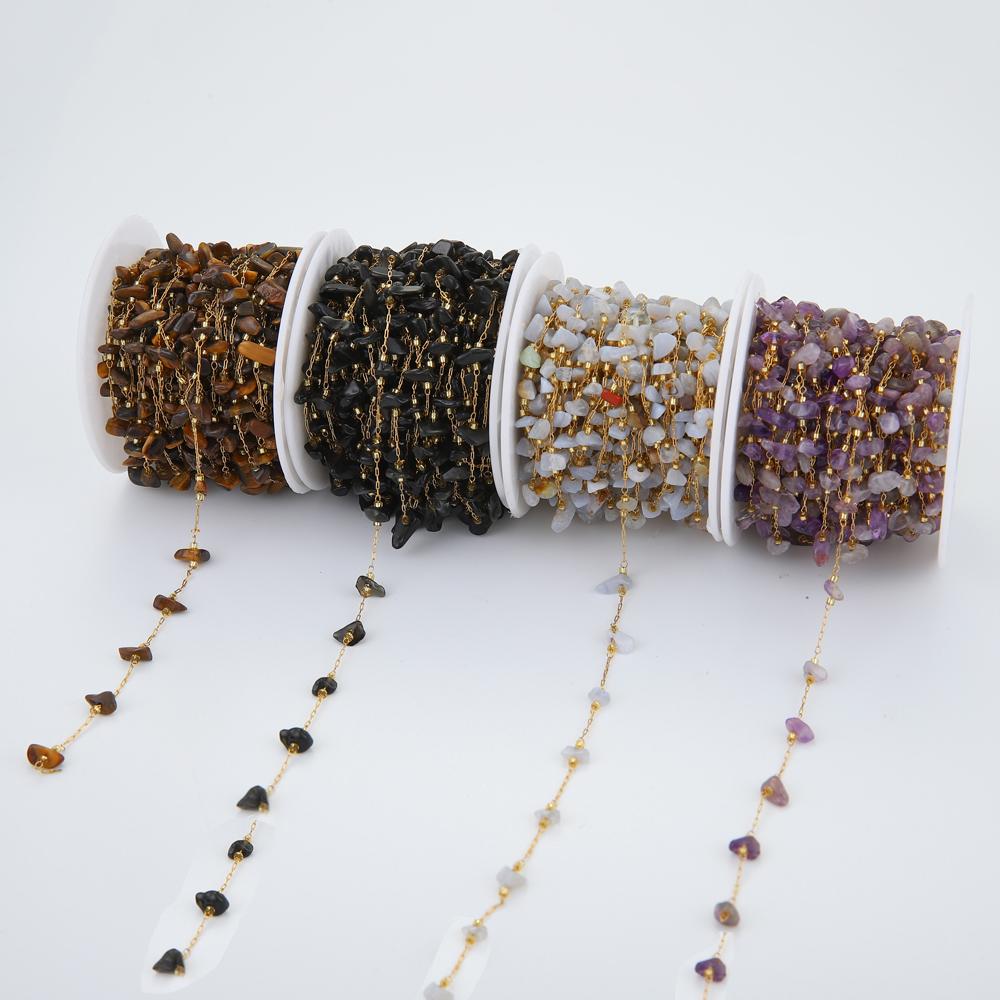 1M Stainless Steel 3-10mm Irregular Natural Stone Clip Beads 18K Gold Chain for DIY Jewelry Bracelets Necklace Jewelry Make
1M Stainless Steel 3-10mm Irregular Natural Stone Clip Beads 18K Gold Chain for DIY Jewelry Bracelets Necklace Jewelry Make