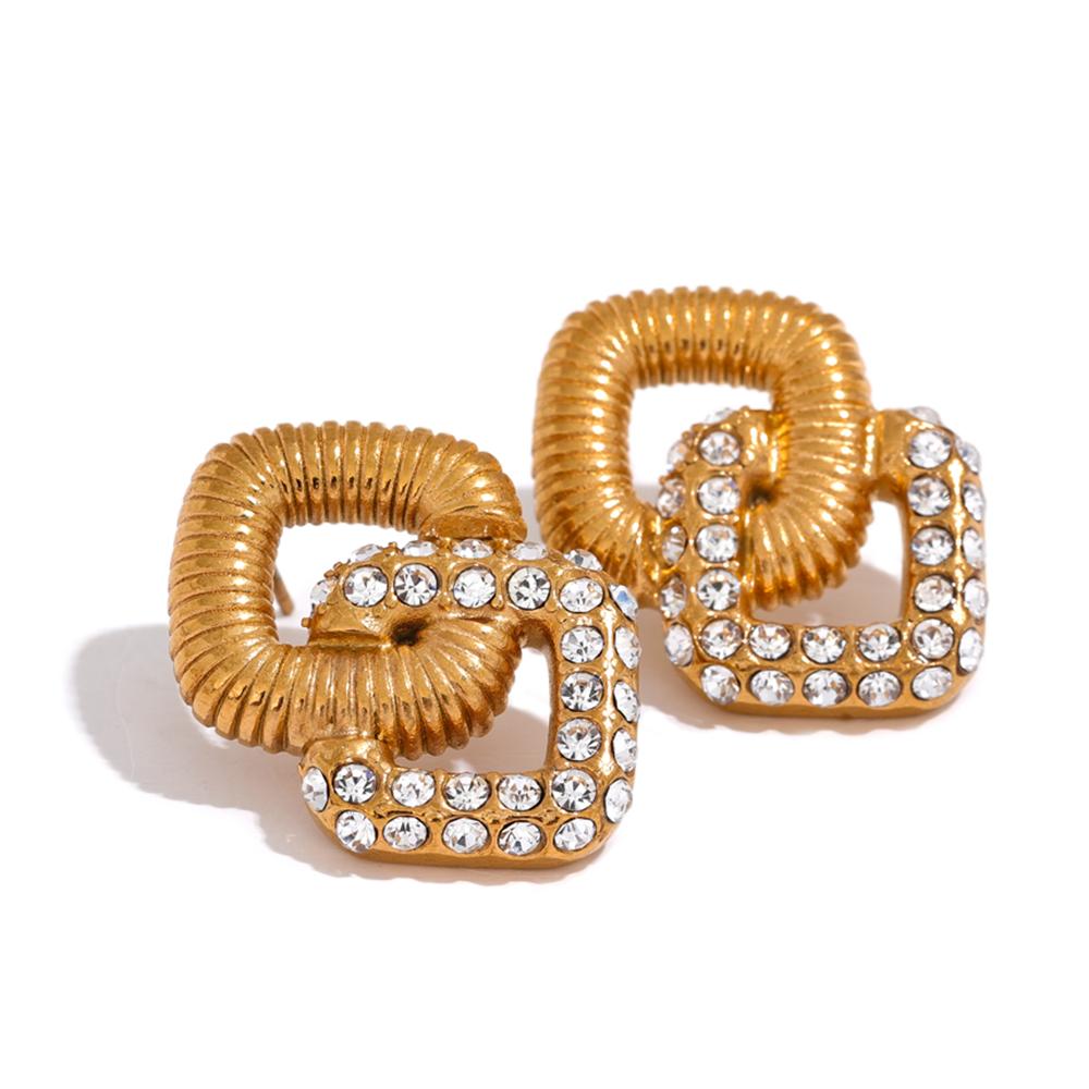 Yhpup Geometric Vintage Square Fashion Stud Earrings Women Stainless Steel Golden Imitation Pearl Cubic Zirconia Jewelry Gift
Yhpup Geometric Vintage Square Fashion Stud Earrings Women Stainless Steel Golden Imitation Pearl Cubic Zirconia Jewelry Gift