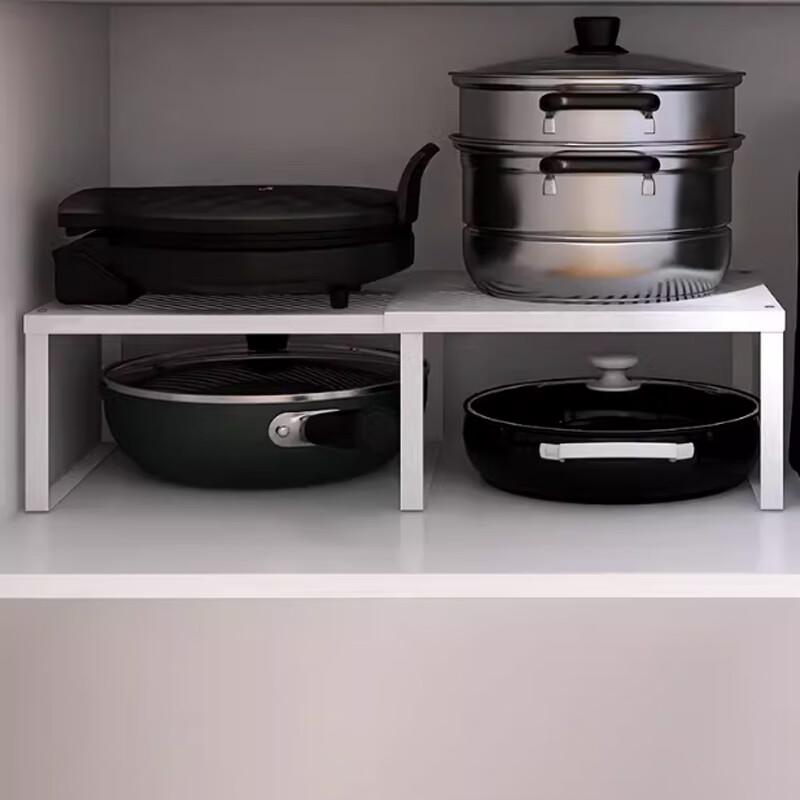 Extendable 2-Tier White Under-Cabinet Kitchen Organizer Shelf
Extendable 2-Tier White Under-Cabinet Kitchen Organizer Shelf