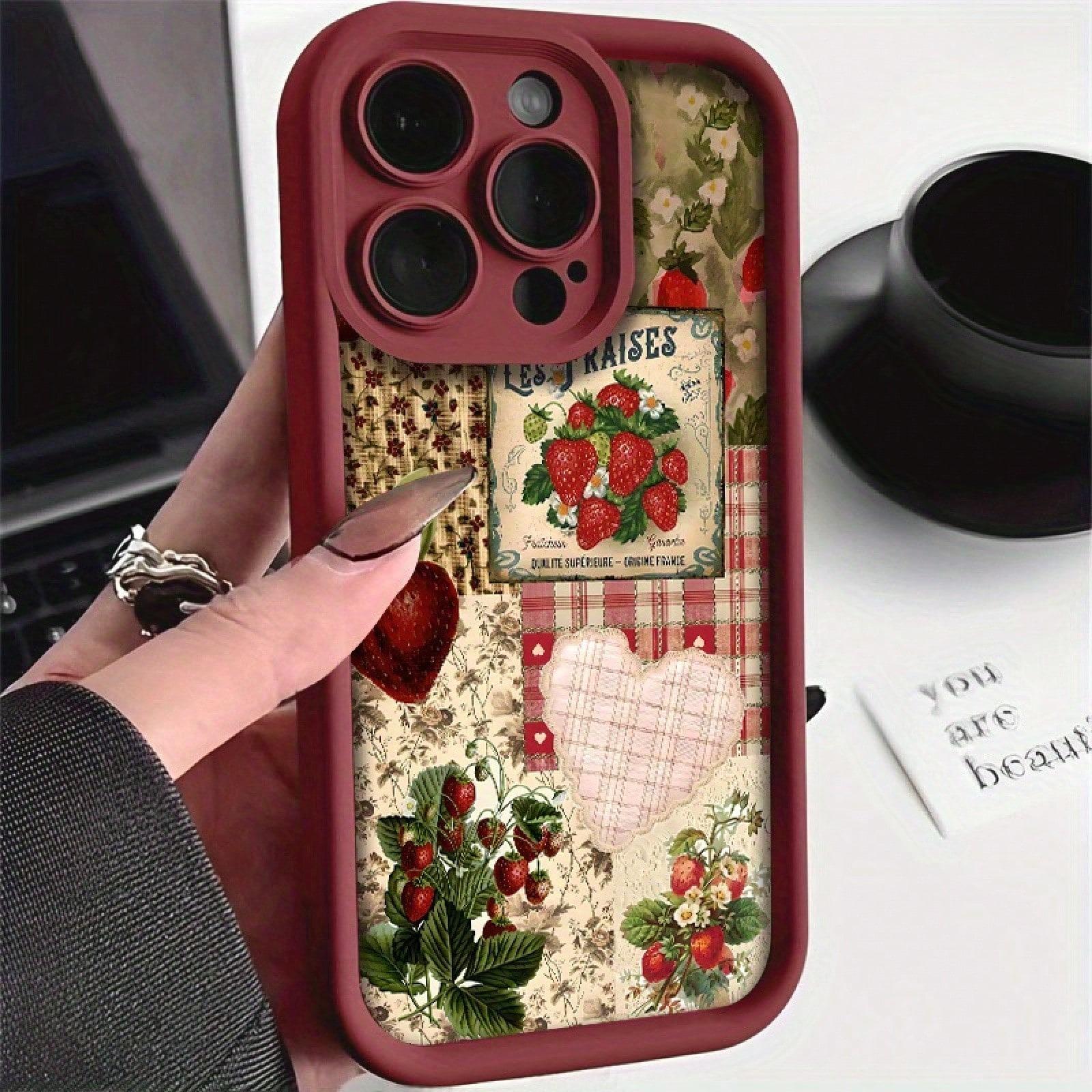 Vintage Strawberry Pattern Silicone Phone Case For iPhone 17 Pro Max 16 15 14 Plus 13 12 11 7 8 SE XS X XR 16E 17 Air Cover iPhone SE (2020)
Vintage Strawberry Pattern Silicone Phone Case For iPhone 17 Pro Max 16 15 14 Plus 13 12 11 7 8 SE XS X XR 16E 17 Air Cover iPhone SE (2020)