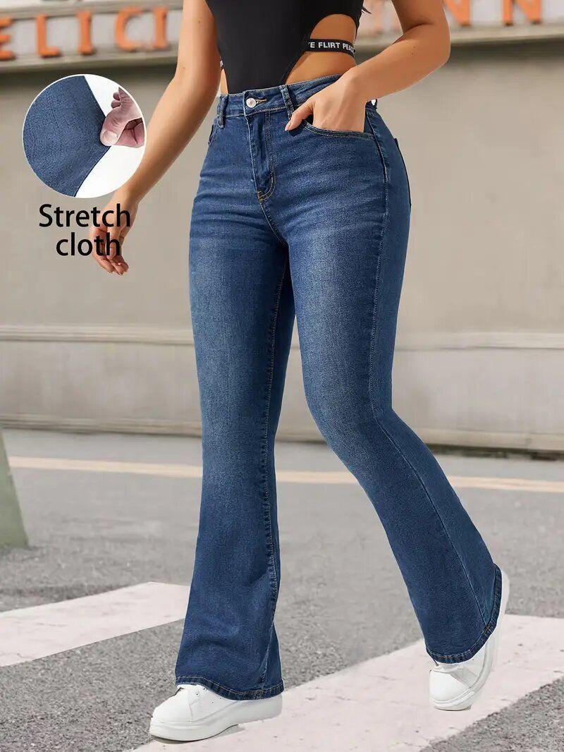 Puffanpop Women s High Waisted Stretchy Flare Jeans - Washed Denim Bootcut Slim Fit Bell Bottom Trousers for Casual Daily Wear XXL синій
Puffanpop Women s High Waisted Stretchy Flare Jeans - Washed Denim Bootcut Slim Fit Bell Bottom Trousers for Casual Daily Wear XXL синій