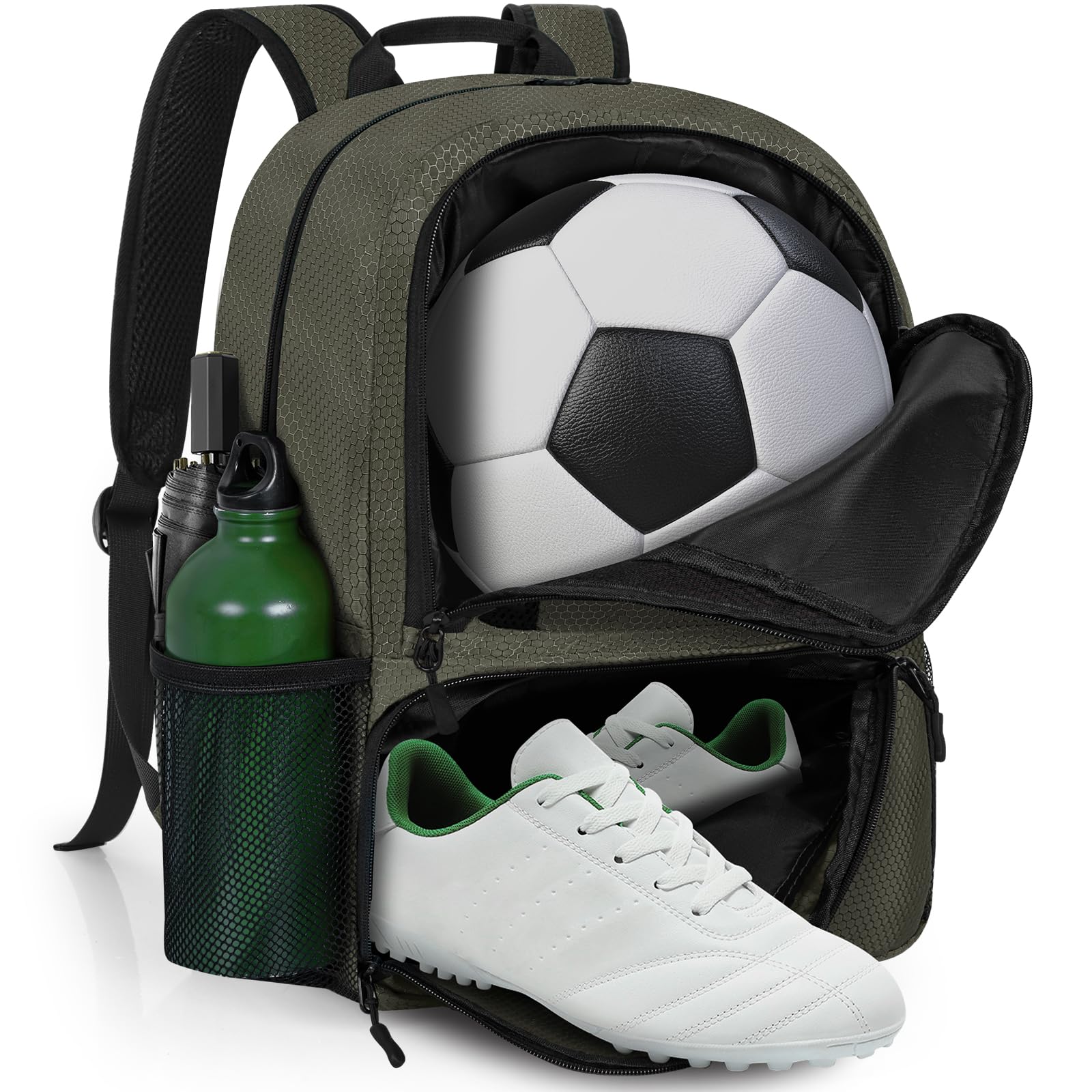 Рюкзак для футбола Rxakudedo для баскетбола и волейбола Прочный органайзер для мяча и обуви с отдельными отделениями для спорта Большой серый - Оборудование, серый
Рюкзак для футбола Rxakudedo для баскетбола и волейбола Прочный органайзер для мяча и обуви с отдельными отделениями для спорта Большой серый - Оборудование, серый