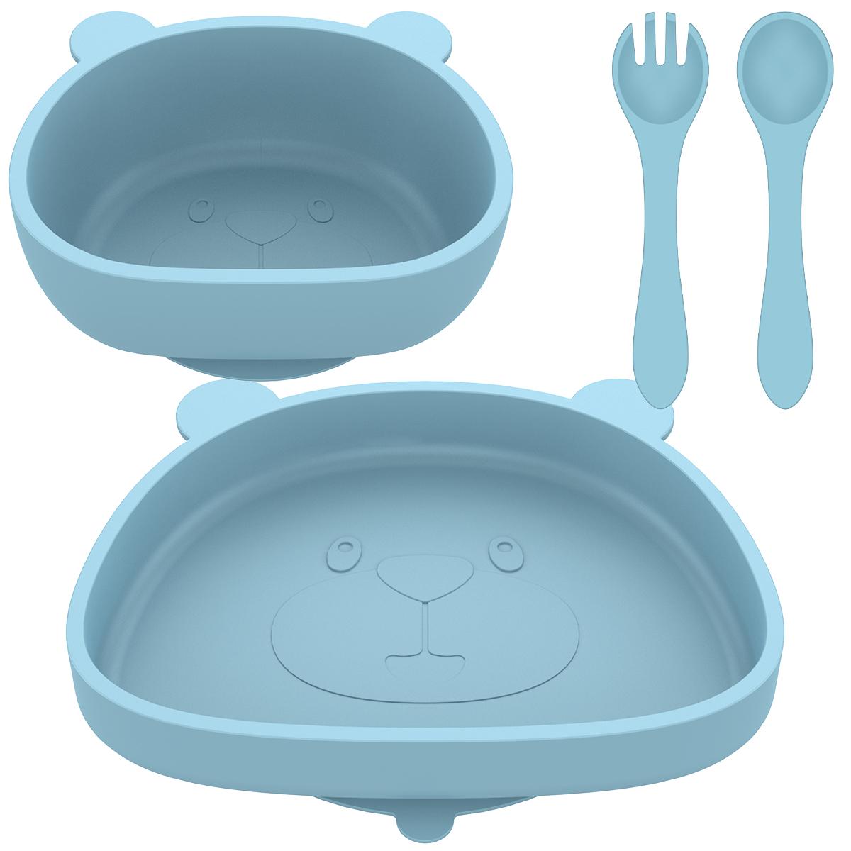 Baby Plate and Bowl Set with Suction Silicone Baby Tableware Set with Flexible Fork Spoon BPA-Free Baby Led Weaning Supplies синий
Baby Plate and Bowl Set with Suction Silicone Baby Tableware Set with Flexible Fork Spoon BPA-Free Baby Led Weaning Supplies синий