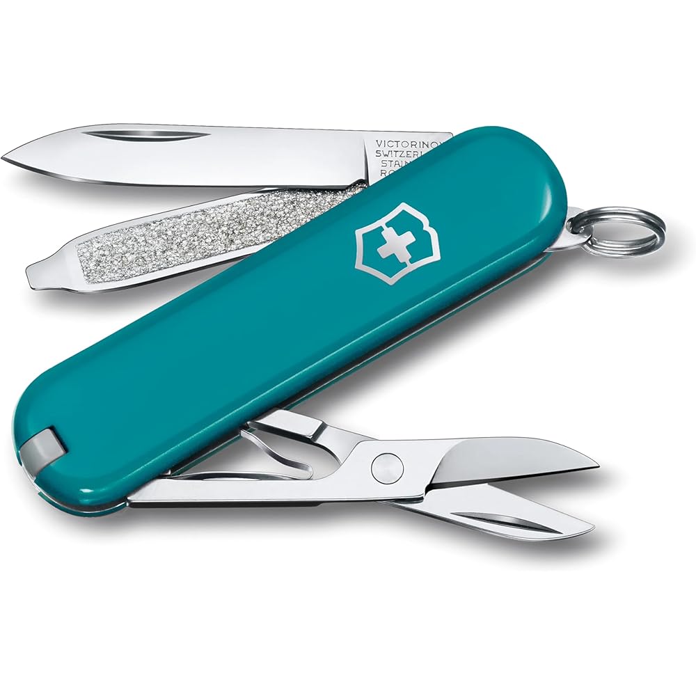Victorinox Classic SD Classic Colors Mountain Lake Multi-Tool Swiss Army Knife 7 Functions Compact Gift 0.6223.23G
Victorinox Classic SD Classic Colors Mountain Lake Multi-Tool Swiss Army Knife 7 Functions Compact Gift 0.6223.23G