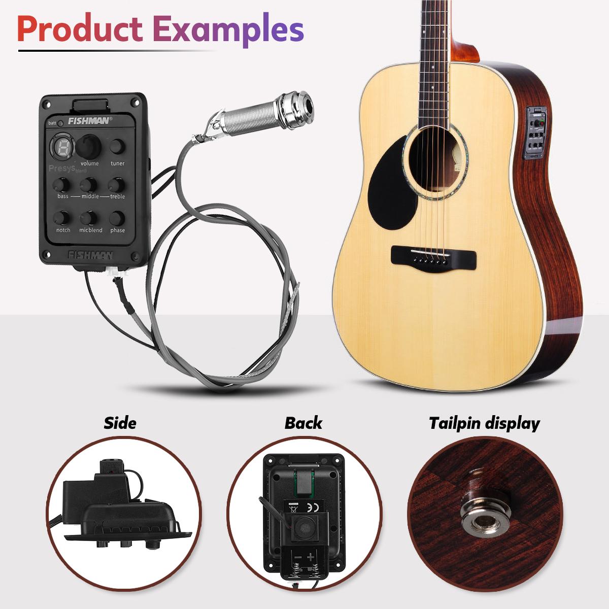 4-полосные гитарные звукосниматели Fishman Presys EQ Эквалайзер Фольклорный гитарный предусилитель Пьезо-тюнер с микрофоном Beat Board Пикап для акустической гитары Аксессуары Часть
4-полосные гитарные звукосниматели Fishman Presys EQ Эквалайзер Фольклорный гитарный предусилитель Пьезо-тюнер с микрофоном Beat Board Пикап для акустической гитары Аксессуары Часть