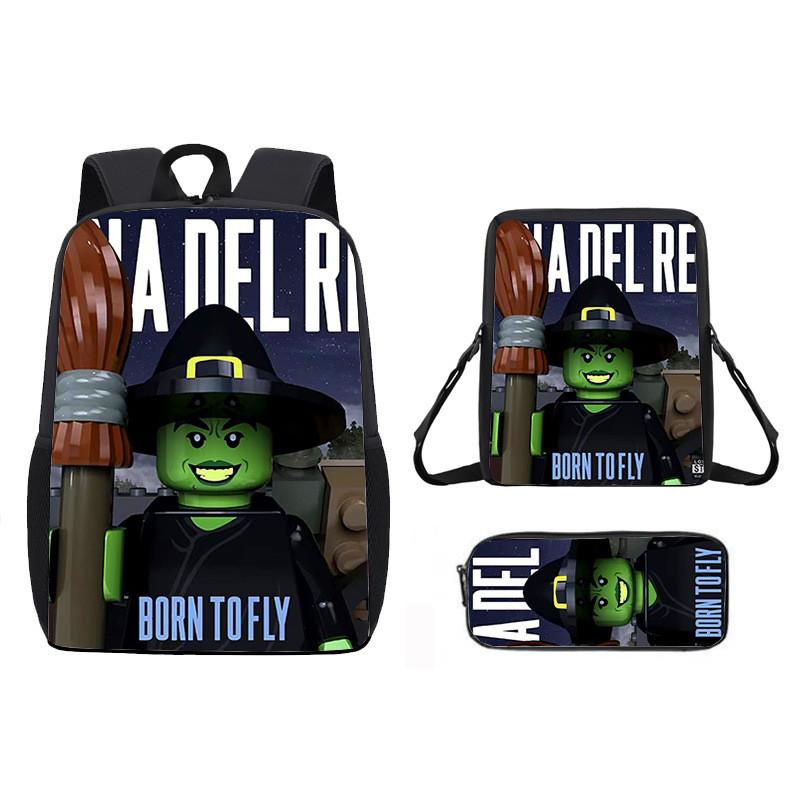 Рюкзак с мультяшным рисунком Roblox, наплечная сумка, пенал, набор из трех предметов 21