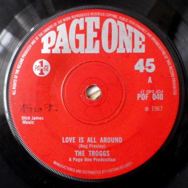 7-дюймовая пластинка TROGGS - Love Is All Around POF040 Страница 1 1967 Великобритания Рок Б/у
7-дюймовая пластинка TROGGS - Love Is All Around POF040 Страница 1 1967 Великобритания Рок Б/у