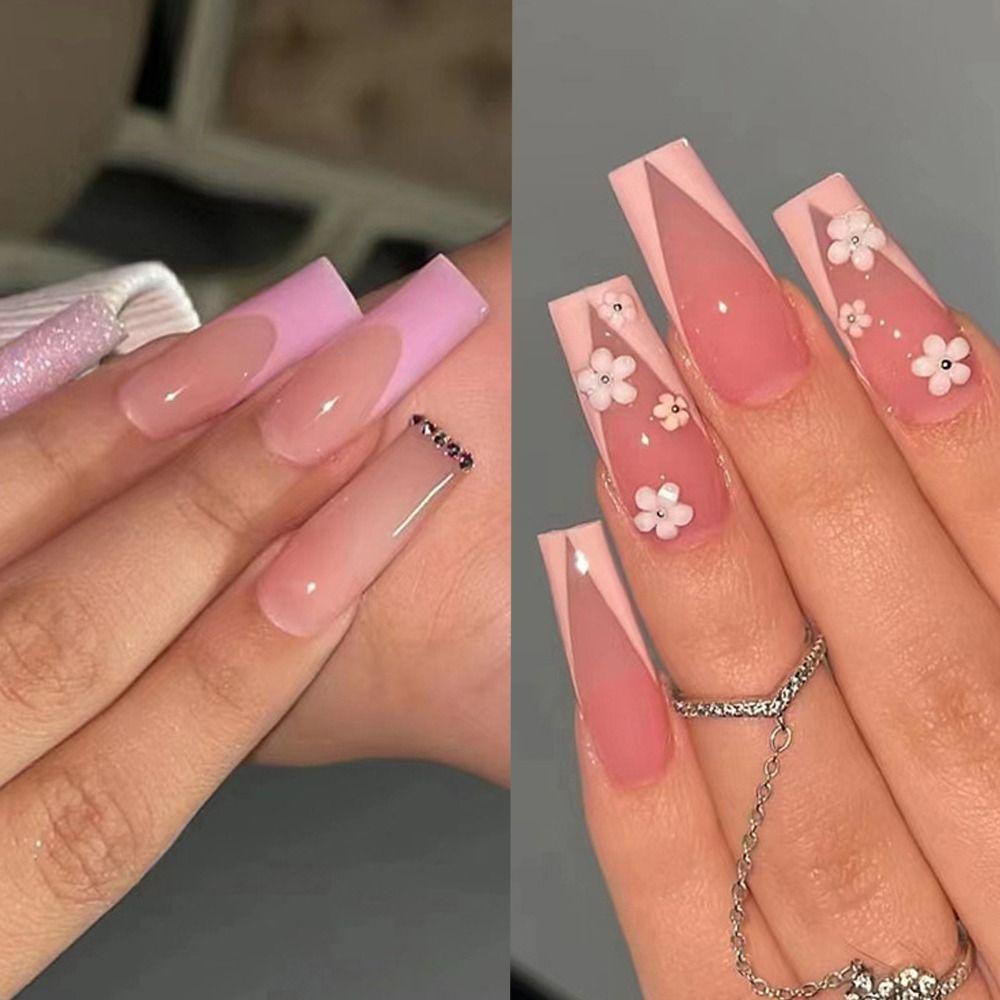 24 шт. Типсы Пресс для ногтей DIY Французский кристалл Длинные французские накладные ногти Весенний цветок Балерина
24 шт. Типсы Пресс для ногтей DIY Французский кристалл Длинные французские накладные ногти Весенний цветок Балерина