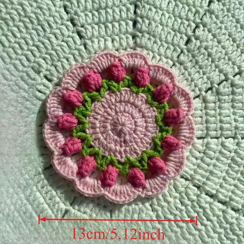 1PC Handmade Crochet Rose Coaster DIY Knitted Flower Insulated Cup Mat Mini Bouquet Creative Design Gift for Home Office Decor
1PC Handmade Crochet Rose Coaster DIY Knitted Flower Insulated Cup Mat Mini Bouquet Creative Design Gift for Home Office Decor