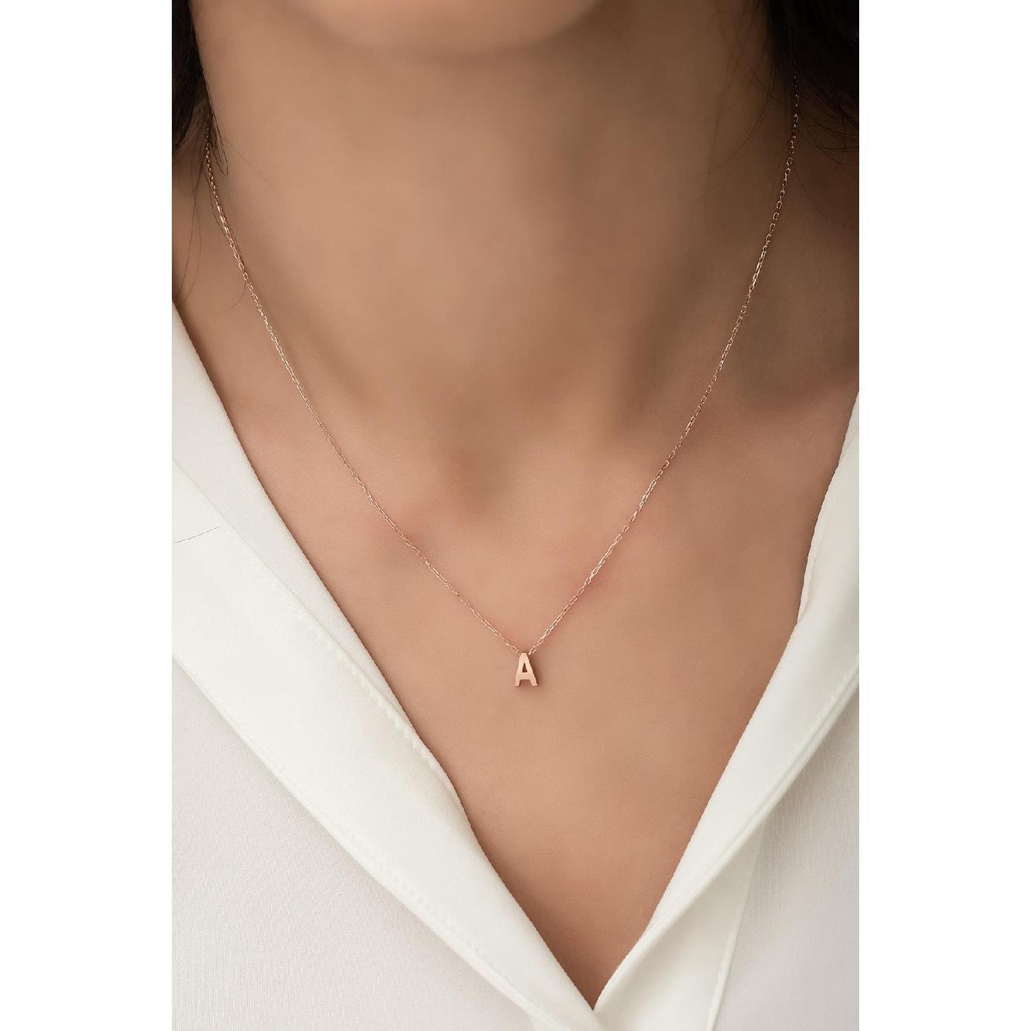 Women s Letter Necklace Three-dimensional Letter A Rose Gold Plated 925 Sterling Silver Pp2200 Яскраво-рожевий
Women s Letter Necklace Three-dimensional Letter A Rose Gold Plated 925 Sterling Silver Pp2200 Яскраво-рожевий