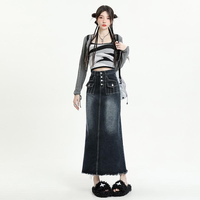 2025 Летняя женская узкая джинсовая юбка средней длины с высокой талией в стиле ретро XL
2025 Летняя женская узкая джинсовая юбка средней длины с высокой талией в стиле ретро XL