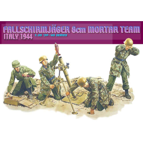 Dragon 1/35 WWII German Fallschirmjger 8cm Mortar Team Plastic Model Kit DR6215
Dragon 1/35 WWII German Fallschirmjger 8cm Mortar Team Plastic Model Kit DR6215