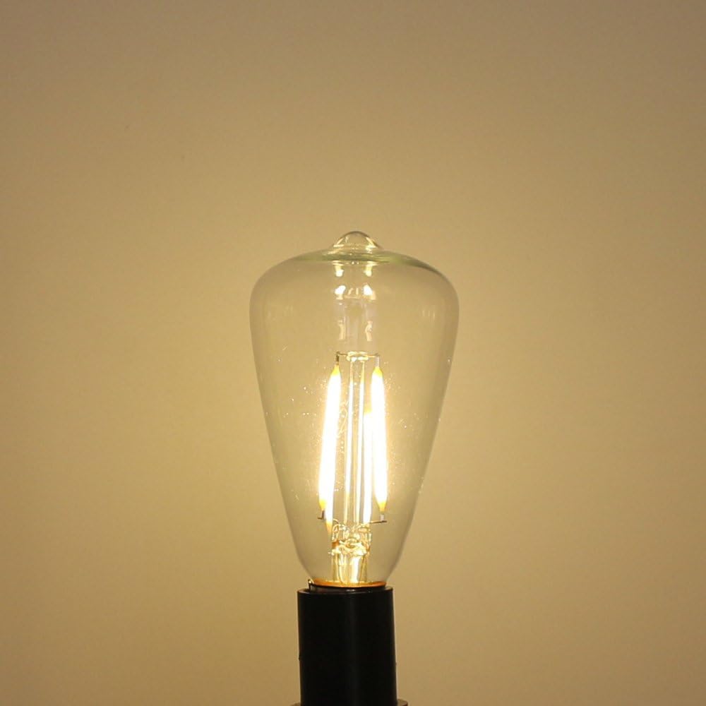 3PACK LED Filament Bulb ST48-2W LED Light Filament Bulb, E12 Base, Clear Warm White 2700K, LED Edison Bulb 20W Equivalent, 110-120VAC, Dimmable (2
3PACK LED Filament Bulb ST48-2W LED Light Filament Bulb, E12 Base, Clear Warm White 2700K, LED Edison Bulb 20W Equivalent, 110-120VAC, Dimmable (2