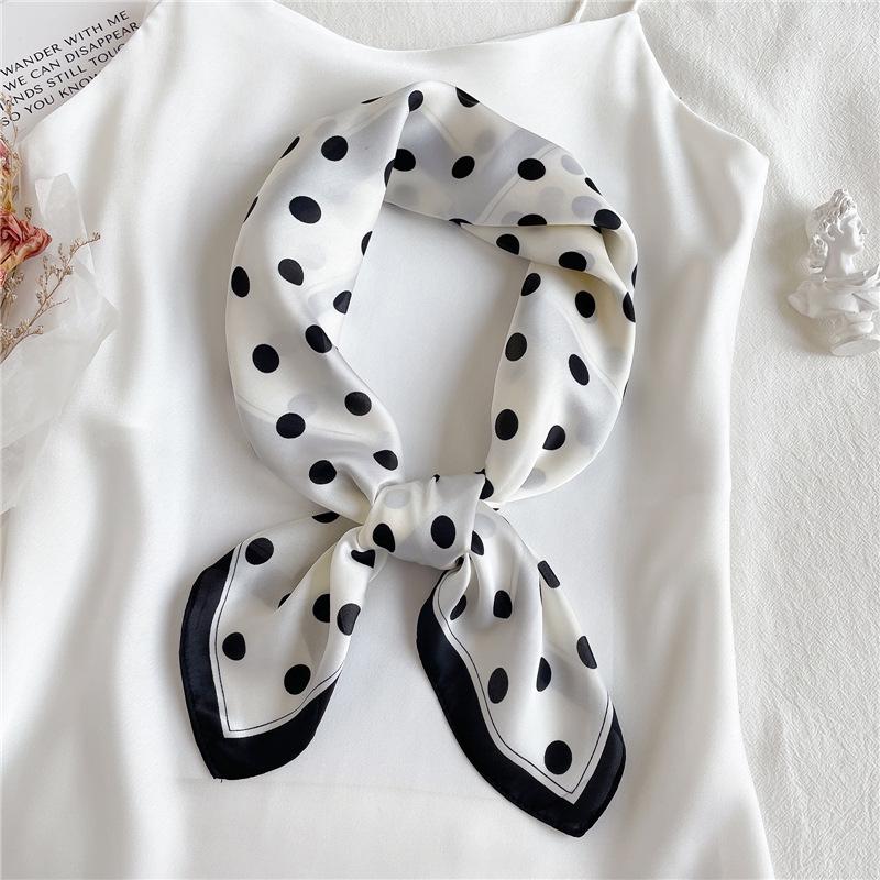 Spring/Summer 2024 Polka Dot Silk-Feel Scarf: Elegant Korean/Japanese Style Neck Accessory & Sun Protection for Women 70*70cm
Spring/Summer 2024 Polka Dot Silk-Feel Scarf: Elegant Korean/Japanese Style Neck Accessory & Sun Protection for Women 70*70cm