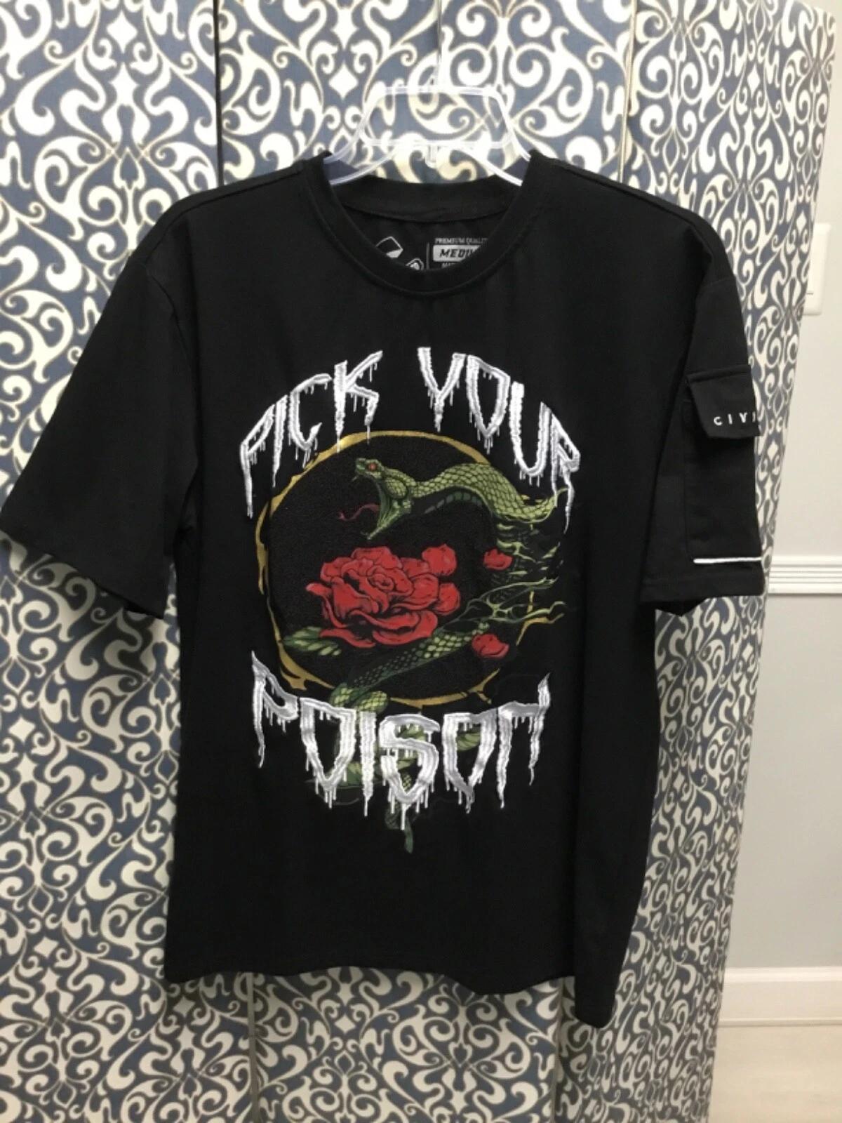 Civilized Pick Your Poison t-shirt, M black with print 4XL
Civilized Pick Your Poison t-shirt, M black with print 4XL
