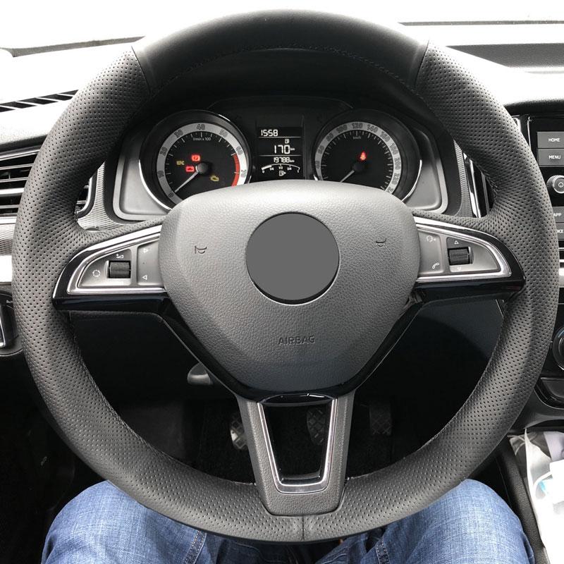 Чехол на руль автомобиля для Skoda Octavia Superb Fabia Citigo Roomster 2013-2019 Rapid Karoq Kodiaq, черный, перфорированный
Чехол на руль автомобиля для Skoda Octavia Superb Fabia Citigo Roomster 2013-2019 Rapid Karoq Kodiaq, черный, перфорированный