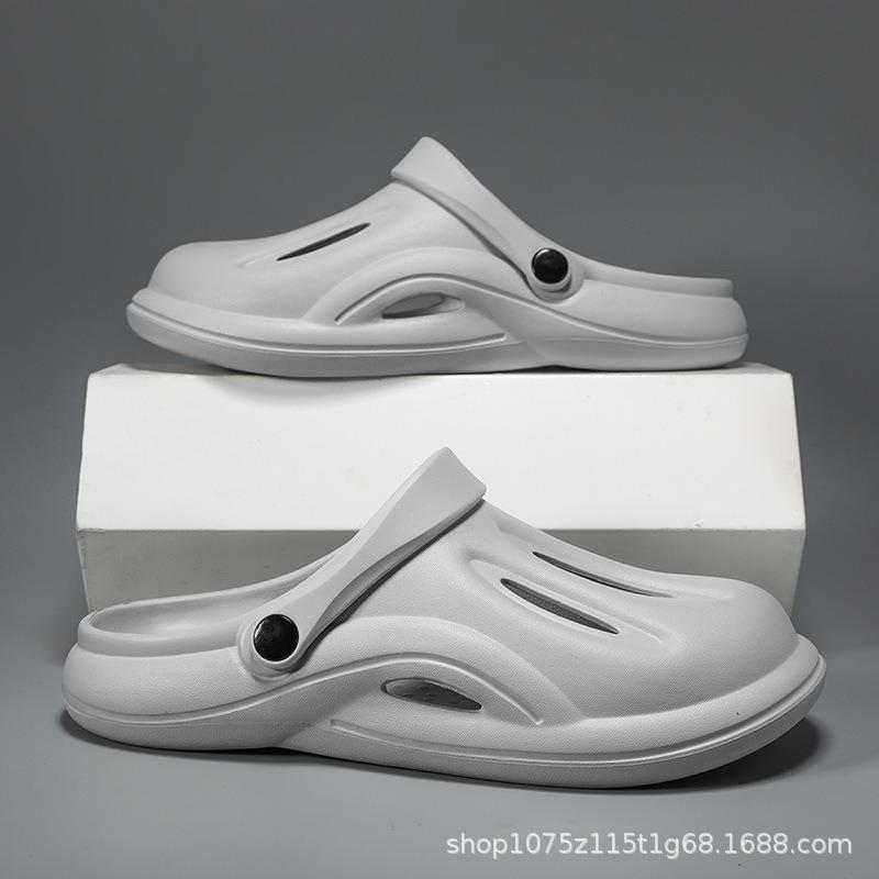 Мужские летние новые уличные нескользящие шлепанцы с закрытым носком, повседневные, два способа носки, пляжные сандалии 44-45 светло-серый
Мужские летние новые уличные нескользящие шлепанцы с закрытым носком, повседневные, два способа носки, пляжные сандалии 44-45 светло-серый