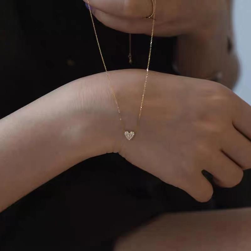 14K Gold-Plated S925 Sterling Silver Heart Zircon Necklace - High-End Luxury Gift for Girlfriend Platinum
14K Gold-Plated S925 Sterling Silver Heart Zircon Necklace - High-End Luxury Gift for Girlfriend Platinum
