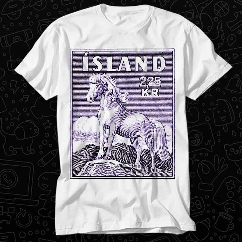 Vintage 1958 Icelandic Horse Postage Stamp T Shirt 592 M
Vintage 1958 Icelandic Horse Postage Stamp T Shirt 592 M