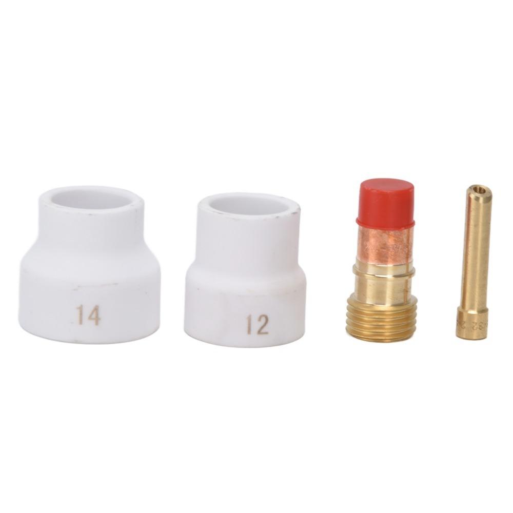4Pcs For WP 17/18/26 Torches Gas Lens Kit White Ceramic Nozzle Short Bevel Electrode Holder Welding Accessories Set
4Pcs For WP 17/18/26 Torches Gas Lens Kit White Ceramic Nozzle Short Bevel Electrode Holder Welding Accessories Set