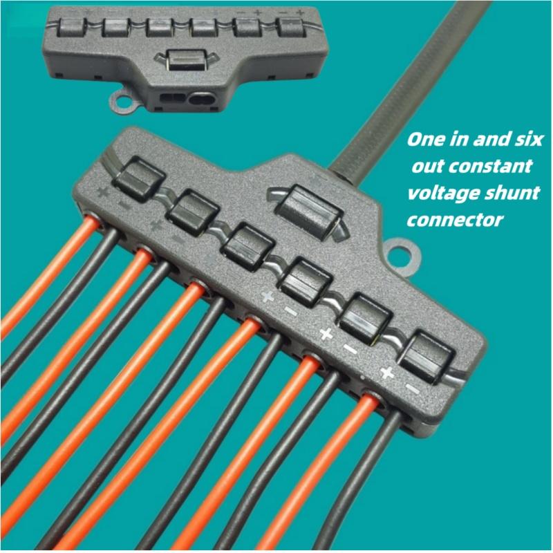 6-port Outlet Splitter Quick Connection Low Voltage Splitter Black LED Driver Special Plug-in Quick Connection Terminal Block
6-port Outlet Splitter Quick Connection Low Voltage Splitter Black LED Driver Special Plug-in Quick Connection Terminal Block