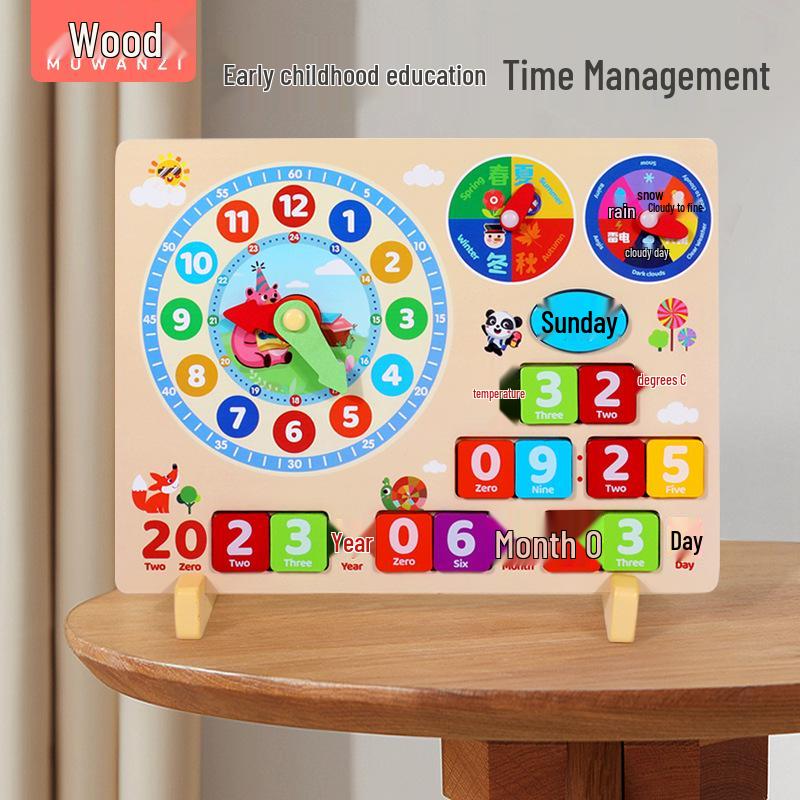 Multifunctional Wooden Clock & Calendar Puzzle for Toddler Time Learning and Primary School Education
Multifunctional Wooden Clock & Calendar Puzzle for Toddler Time Learning and Primary School Education