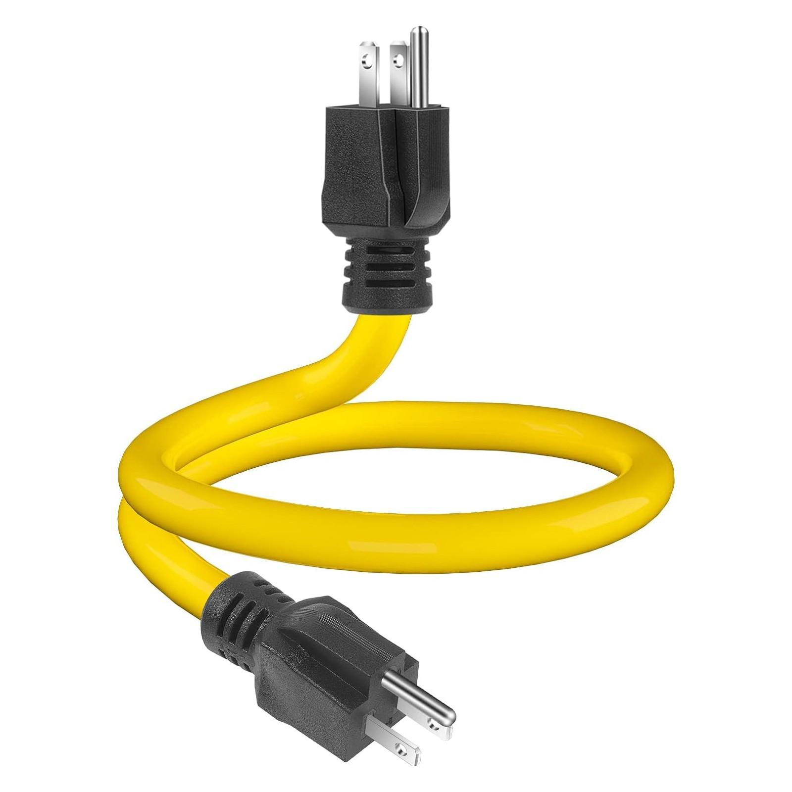 Double Male To Male Extension Cord, Generator Adapter Cord NEMA 5-15P For Transfer,12AWG 125V One Size
Double Male To Male Extension Cord, Generator Adapter Cord NEMA 5-15P For Transfer,12AWG 125V One Size