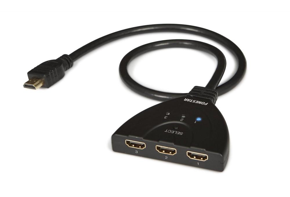 Fonestar FO-513 - Dwukierunkowy, automatyczny przełącznik HDMI 3 x 1 (3 wejścia x 1 wyjście), Fonestar чорний
Fonestar FO-513 - Dwukierunkowy, automatyczny przełącznik HDMI 3 x 1 (3 wejścia x 1 wyjście), Fonestar чорний