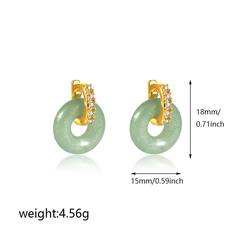 Vintage Green Stone Circle Pendant Dangle Earrings for Women Gold Plated Zircon Round Stud Earring Fashion Zircon Gift золотий
Vintage Green Stone Circle Pendant Dangle Earrings for Women Gold Plated Zircon Round Stud Earring Fashion Zircon Gift золотий