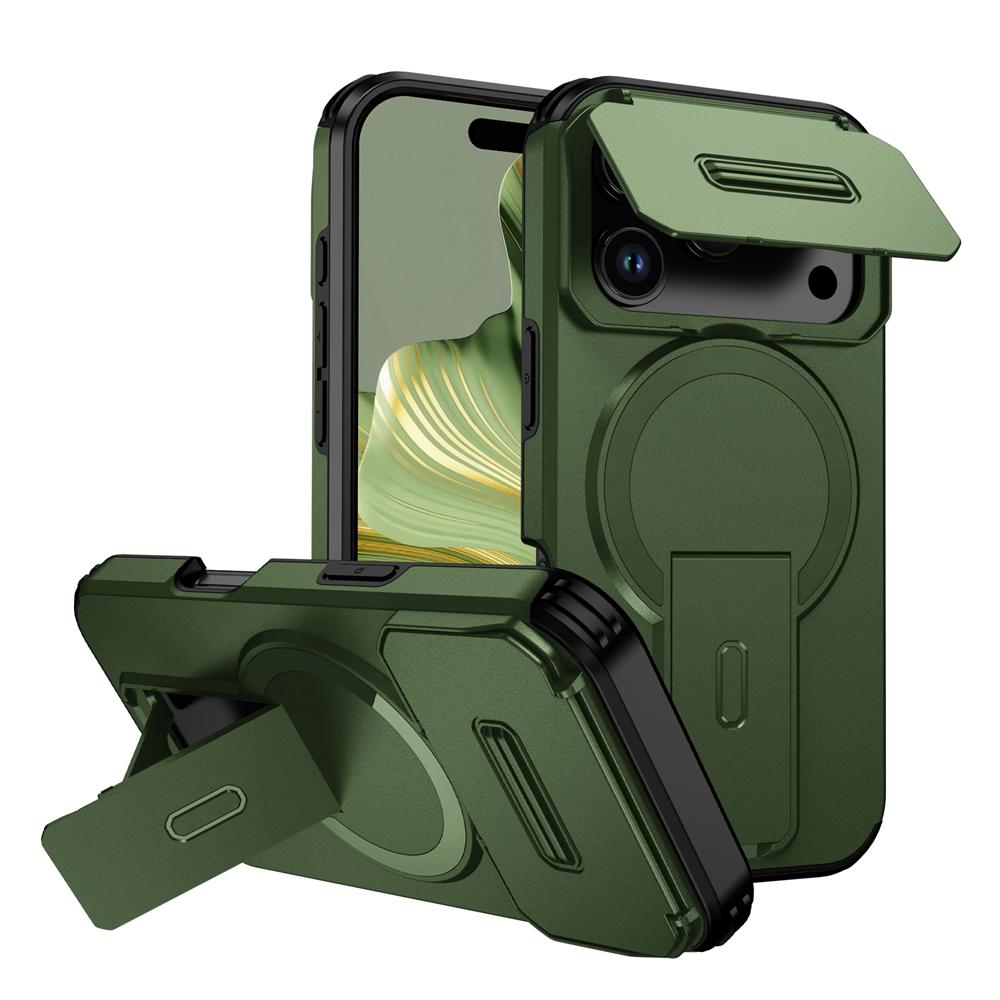 KEYSION Протиударний магнітний чохол для iPhone 17 Pro 17 Pro Max Зсувний захист камери Підставка Бездротова зарядка Задня кришка телефону for iPhone17 Pro Max зелений
KEYSION Протиударний магнітний чохол для iPhone 17 Pro 17 Pro Max Зсувний захист камери Підставка Бездротова зарядка Задня кришка телефону for iPhone17 Pro Max зелений