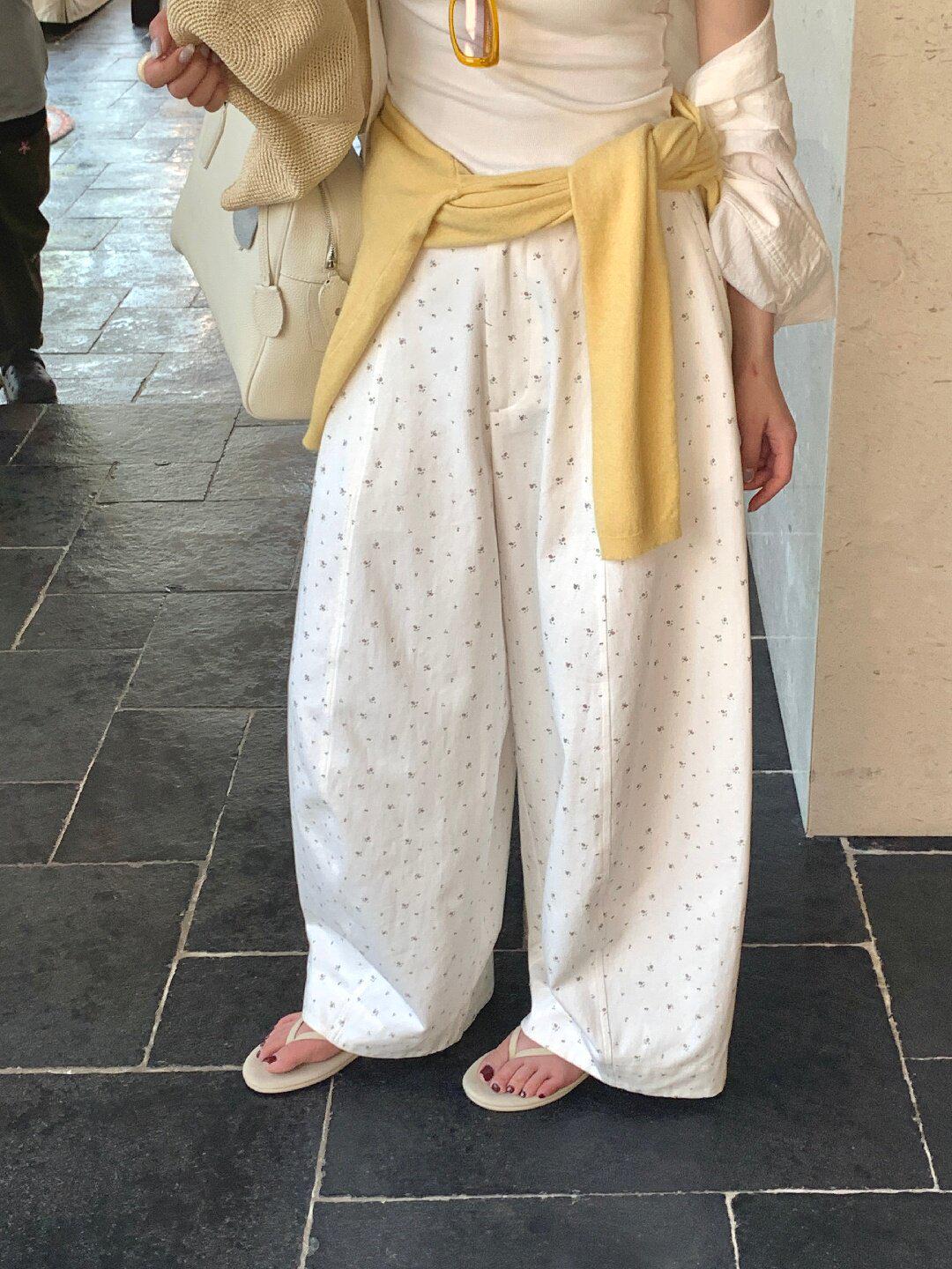 Korean Style Floral High-Waisted Wide-Leg Pants - Spring Lemon Green Tea Slimming Casual Long Pants for Women Small белый
Korean Style Floral High-Waisted Wide-Leg Pants - Spring Lemon Green Tea Slimming Casual Long Pants for Women Small белый