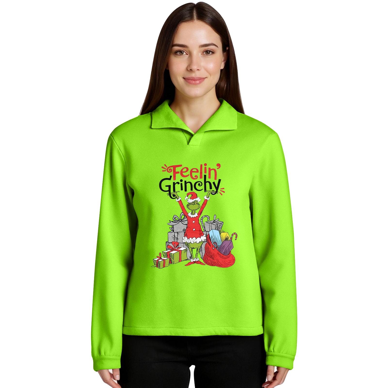 Women s Stand-up Collar Long-sleeved Pullover Top, Christmas Print Sports Top L армія зелений колір
Women s Stand-up Collar Long-sleeved Pullover Top, Christmas Print Sports Top L армія зелений колір