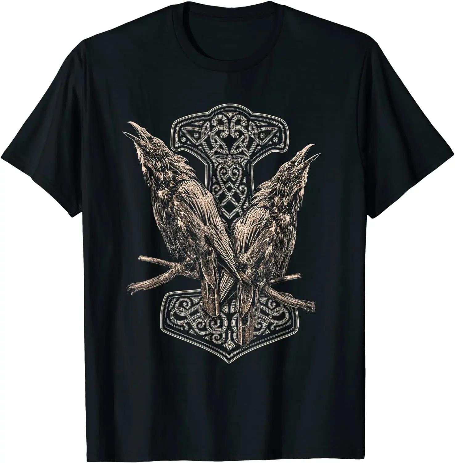Norse Myth Thor Hammer Mjolnir Raven Huginn and Munnin TShirt 100 Cotton ONeck Short Sleeve Summer Casual Mens Tshirt S
Norse Myth Thor Hammer Mjolnir Raven Huginn and Munnin TShirt 100 Cotton ONeck Short Sleeve Summer Casual Mens Tshirt S