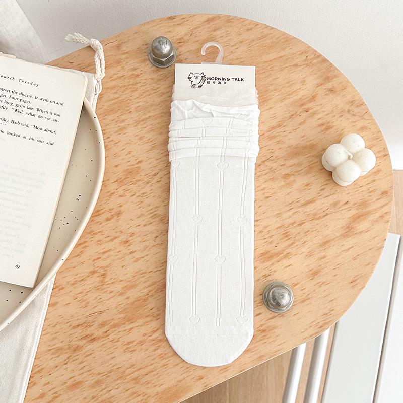 White Sweet Lace Ruffle Mid-Calf Mesh Socks for Women - Spring/Summer 2026 Collection One Size
White Sweet Lace Ruffle Mid-Calf Mesh Socks for Women - Spring/Summer 2026 Collection One Size