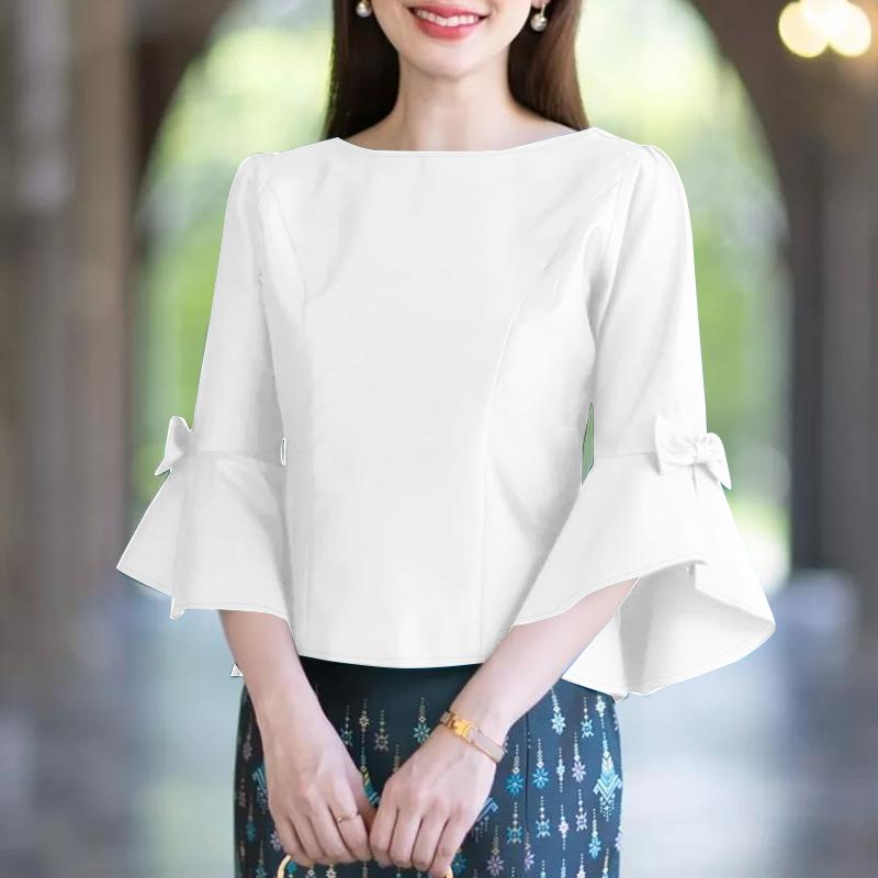 ZANZEA Женская повседневная блузка с круглым вырезом, рукавами-фонариками, свободного кроя, однотонная 4XL белый
ZANZEA Женская повседневная блузка с круглым вырезом, рукавами-фонариками, свободного кроя, однотонная 4XL белый