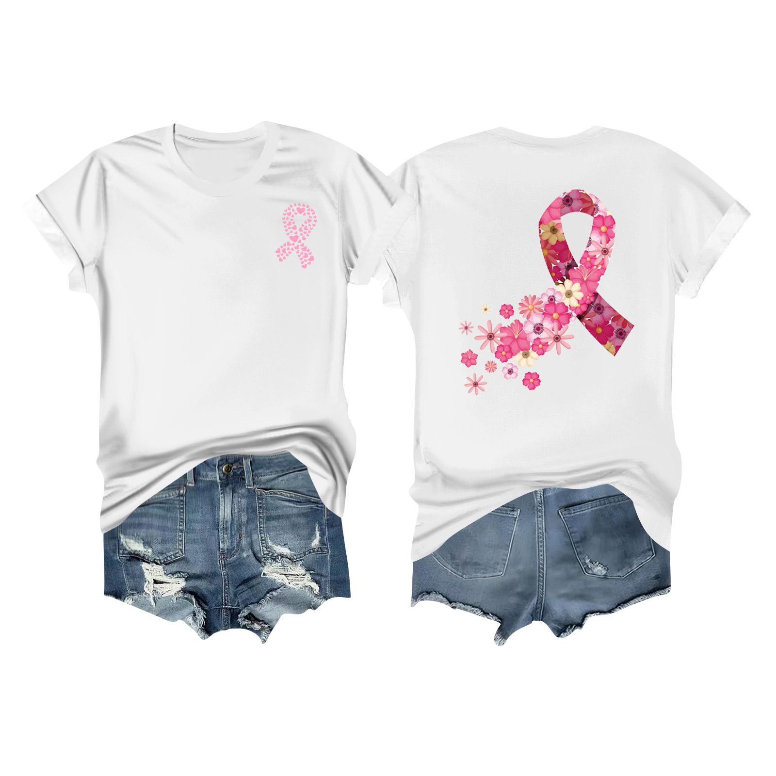 Women s Breast Ribbon Printed Casual Short Sleeve XXL белый
Women s Breast Ribbon Printed Casual Short Sleeve XXL белый