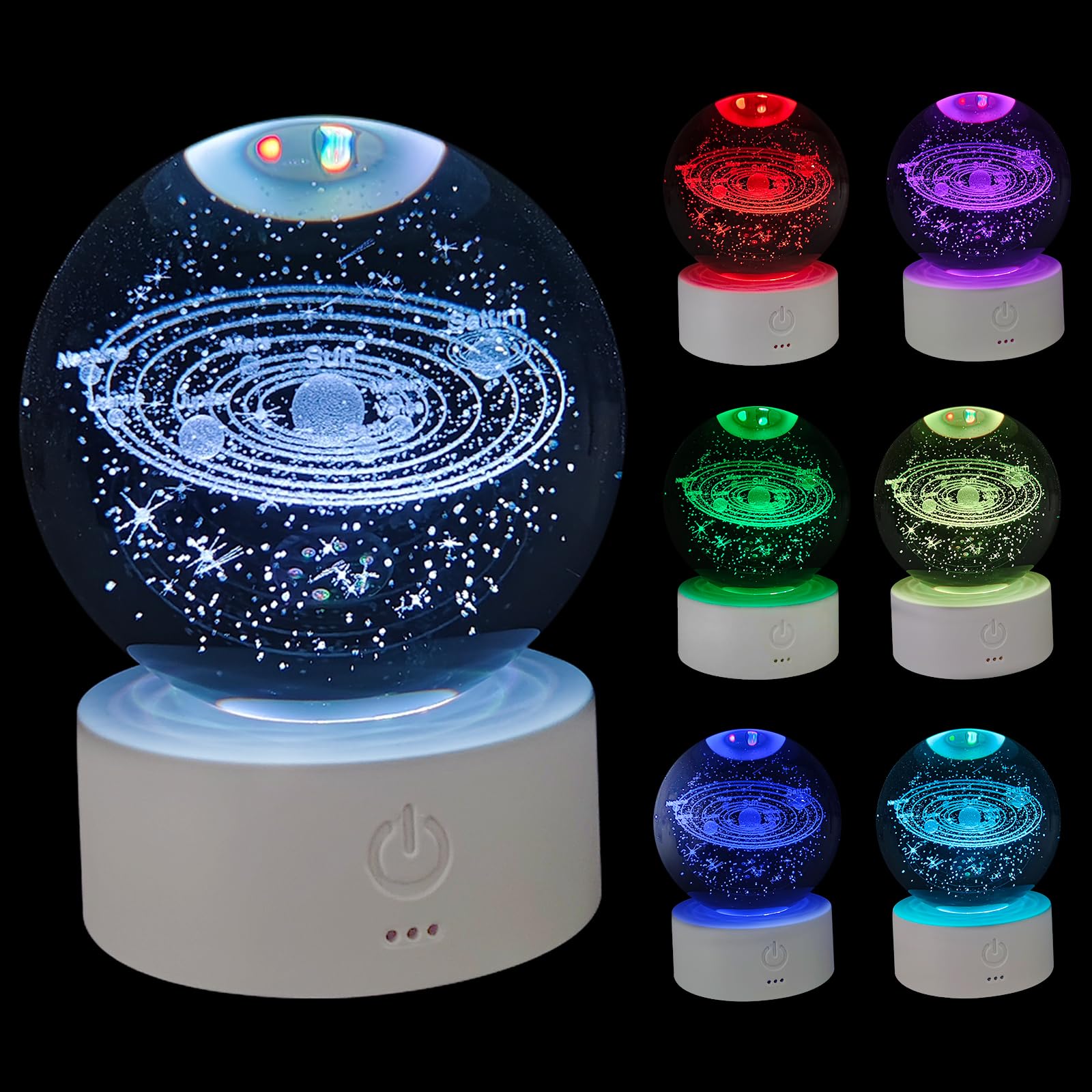 Crystal Ball 3D Space Solar System Model Christmas Birthday Gift Men Women Popular Gift Luminous Crystal Ball 7 Color Adjustable Interior Bedroom Bed
Crystal Ball 3D Space Solar System Model Christmas Birthday Gift Men Women Popular Gift Luminous Crystal Ball 7 Color Adjustable Interior Bedroom Bed