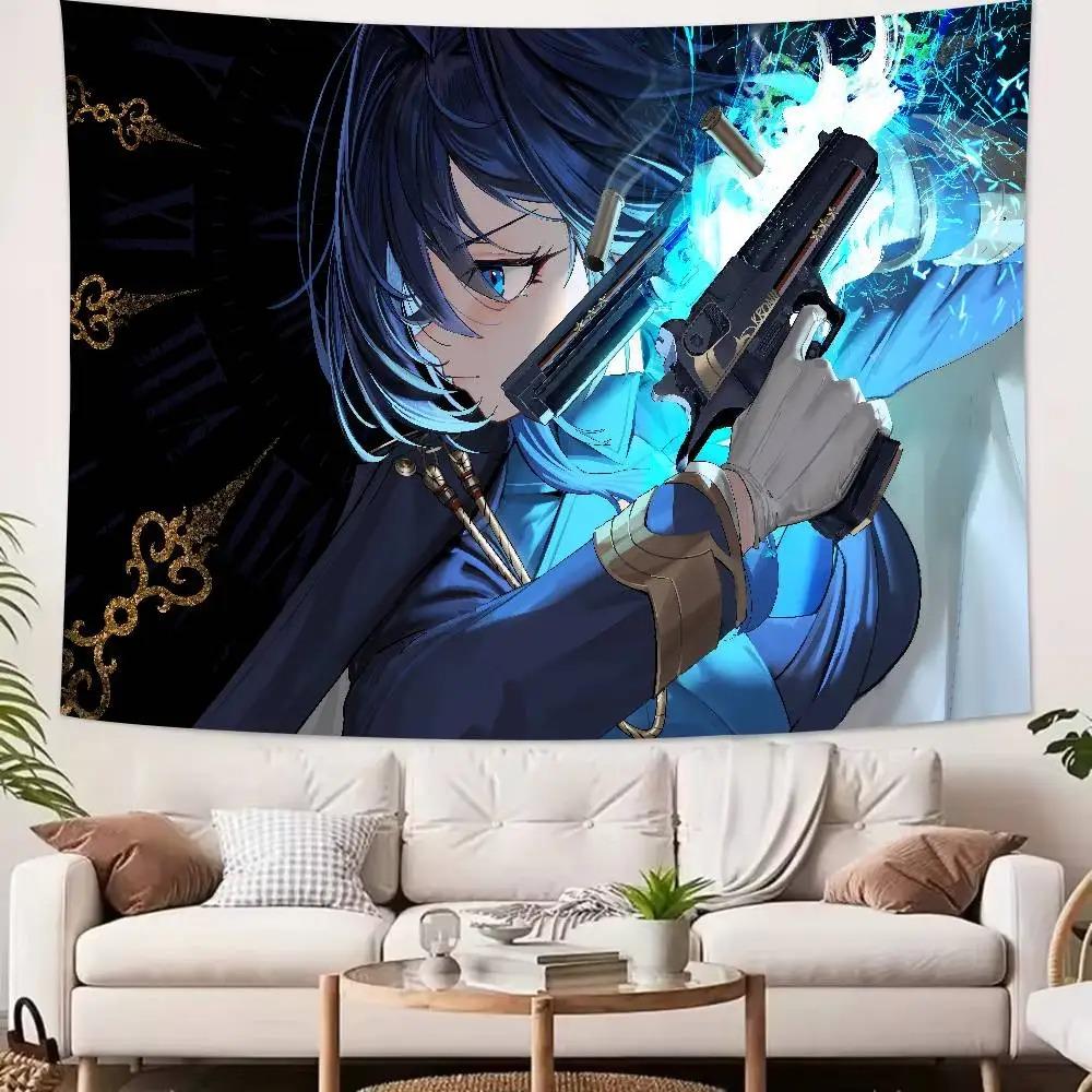 Blue Hair Anime Girl Tapestry Cool Action Character with Gun Print Wall Hanging for Teen Bedroom Game Room Decor 74x94cm(29x37in)
Blue Hair Anime Girl Tapestry Cool Action Character with Gun Print Wall Hanging for Teen Bedroom Game Room Decor 74x94cm(29x37in)
